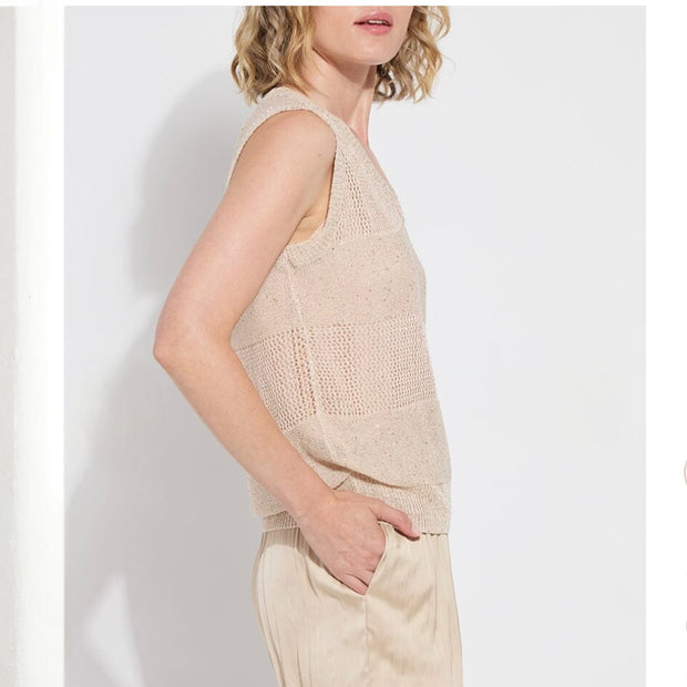 Lysse Bria Sequin V-Neck Shell
