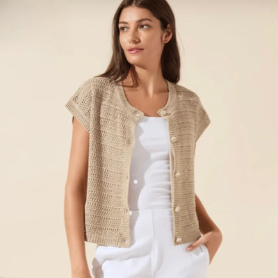 Lysse Brisa Mesh Sleeveless Cardigan