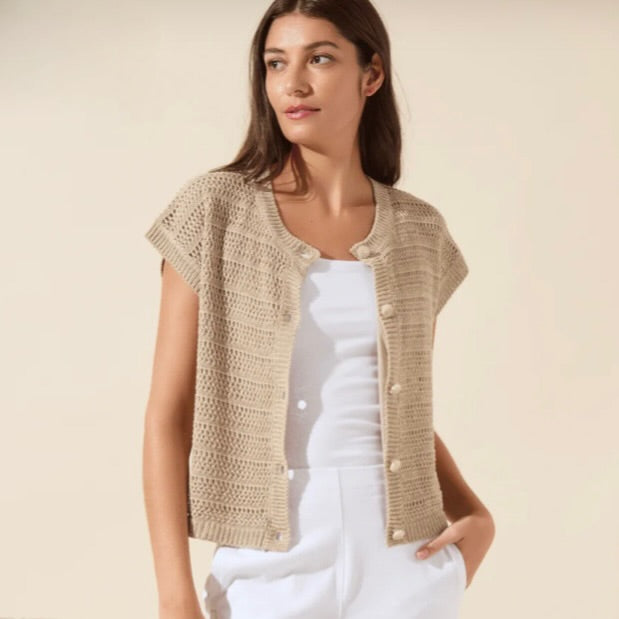 Lysse Brisa Mesh Sleeveless Cardigan