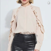 Isadora Raglan Ruffle Sleeve Blouse