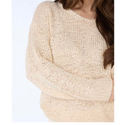 Esqualo Open Weave V-Neck Sweater