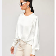 Fifteen Twenty Blouson Satin Top