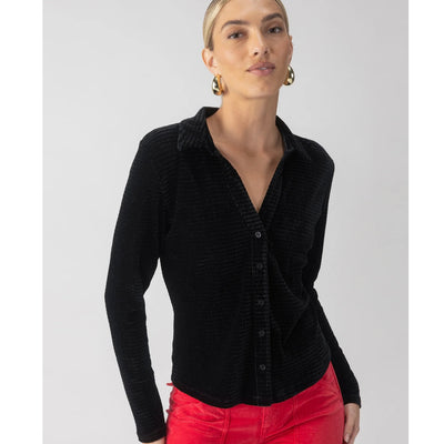 Sanctuary Velvet Button Down