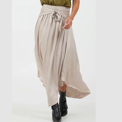 Rafa Satin Tie Top Maxi Skirt