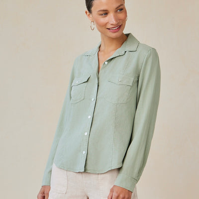 Bella Dahl Long Sleeve Seamed Shirt