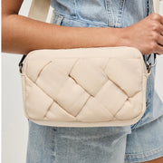 Inspiration Braided Woven Crossbody / cream