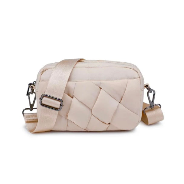 Inspiration Braided Woven Crossbody / cream