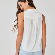 Bella Dahl Mixed Sleeveless Button Down