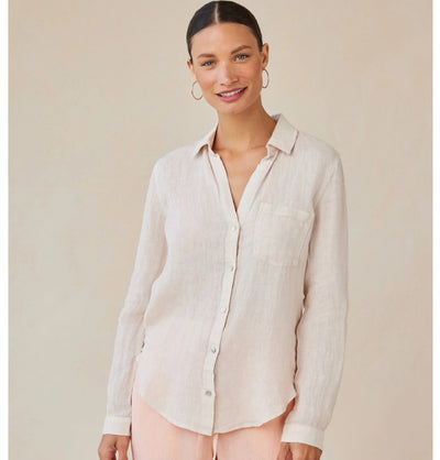 Bella Dahl Linen Button Down/ Sand