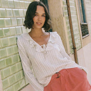 Bella Dahl Tie Ruffle Top