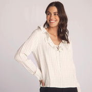 Bella Dahl Tie Ruffle Top