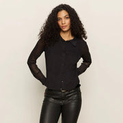 Sanctuary Mesh Sleeve Button Down