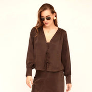 Fifteen Twenty Kayla Bow Detail Blouse