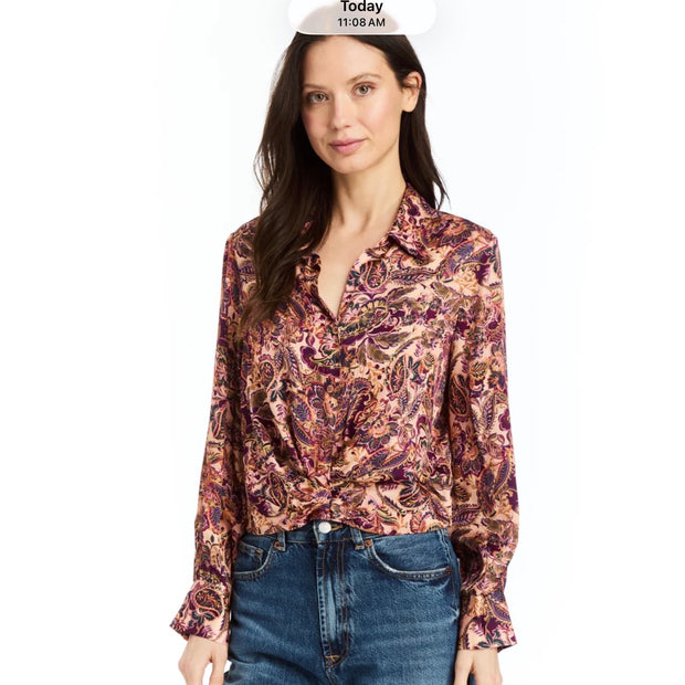 Drew Nick Blouse/ Berry