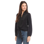 FifteenTwenty Scarlet Tie-Front Top