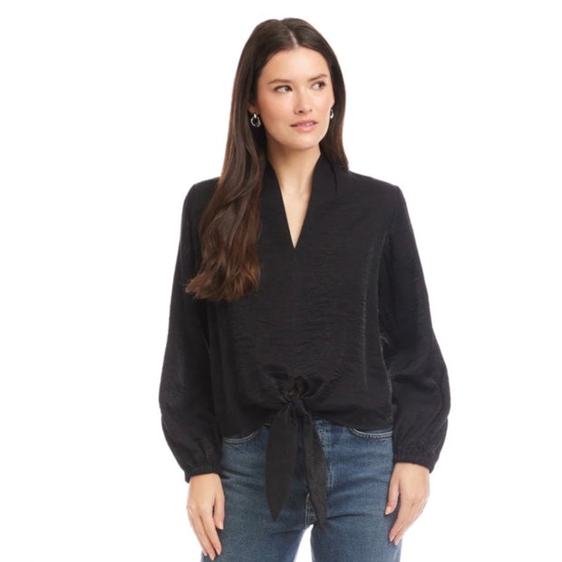 FifteenTwenty Scarlet Tie-Front Top