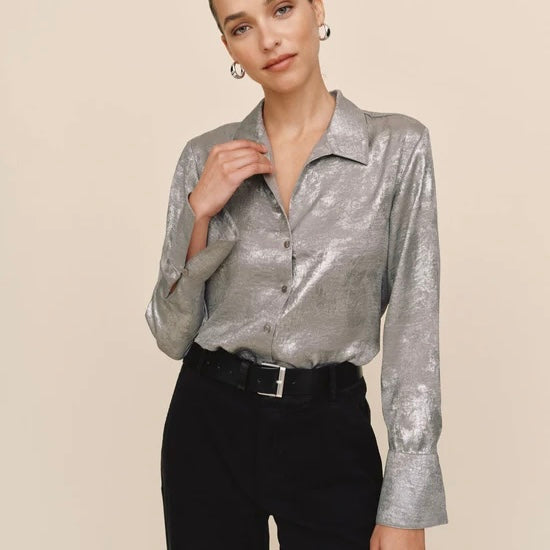 Bella Dahl Flowy Wide Collar Button Down