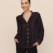 Bella Dahl Long Sleeve Clean Shirt/ Arctic Smoke