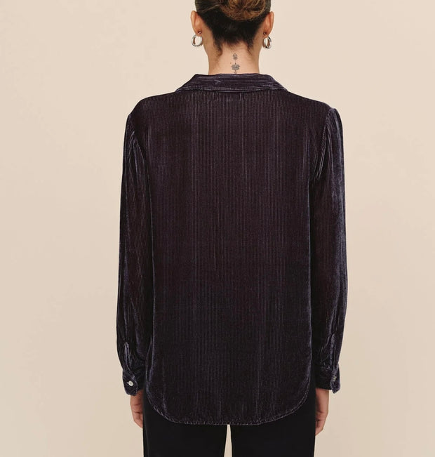 Bella Dahl Long Sleeve Clean Shirt/ Arctic Smoke