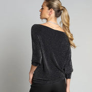 Lola&Sophie Lurex Jersey Drape Top