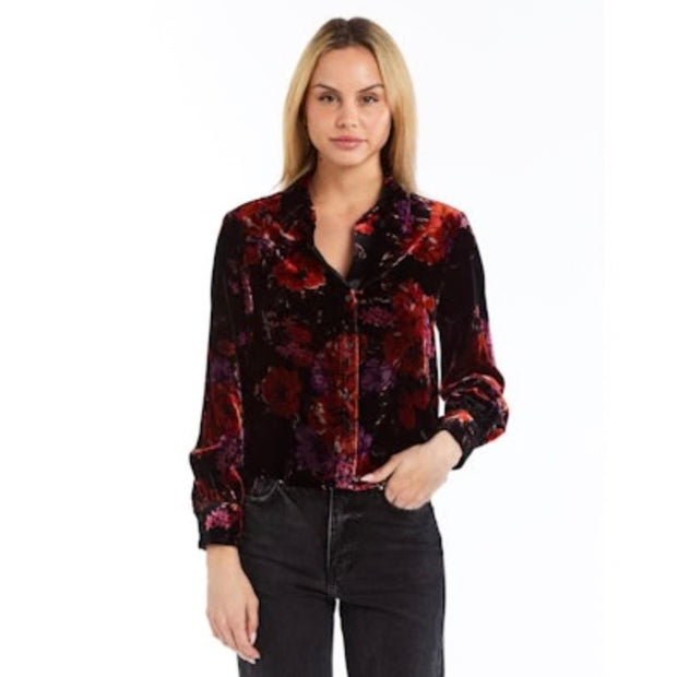 Drew Alexa Floral Velvet Shirt