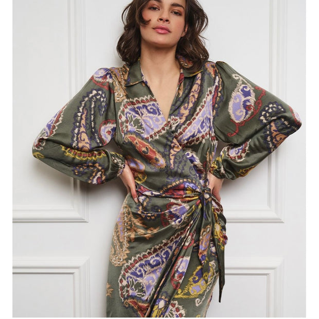 Esqualo Paisley Wrap Dress