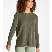 525 America Crewneck Shaker Stitch Sweater / olive