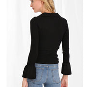 Minnie Rose Viscose Ribbed Collar Shirt