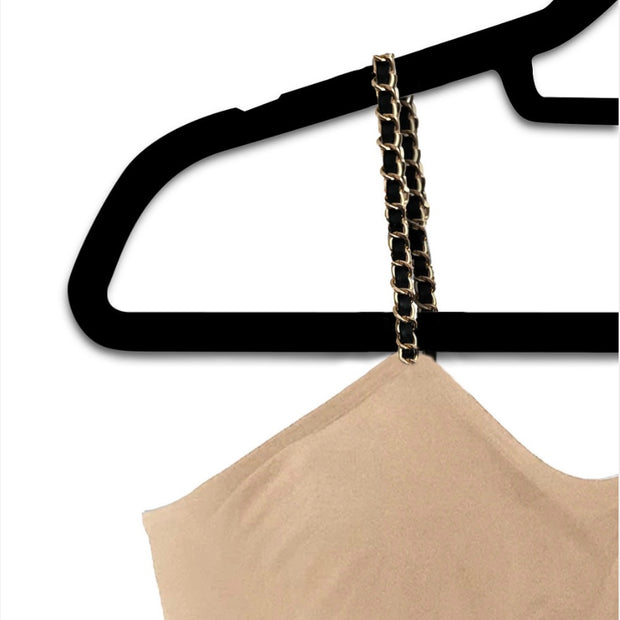 Strap it’s Bra /Gold/Black Chain (attached to basic nude bra)